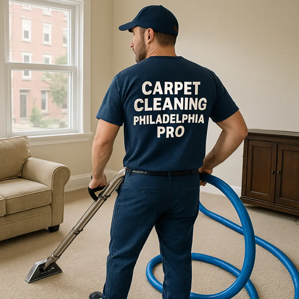 our carpet cleaner cleaning carpet in Philly